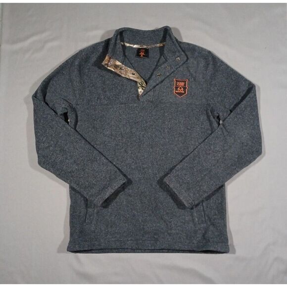 Other - Ocean Coast Shirt Mens M Gray Fleece Pullover Snap Realtree
